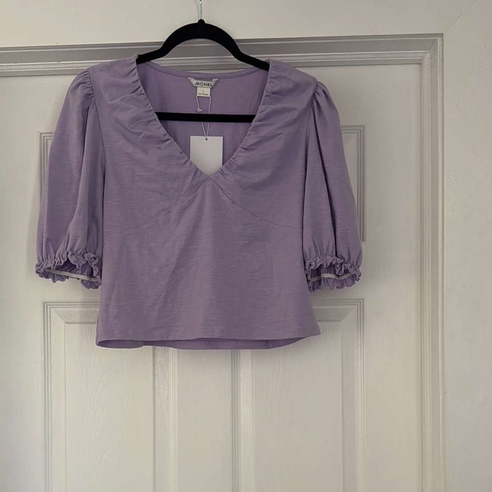 Lavender Puff Sleeve Top